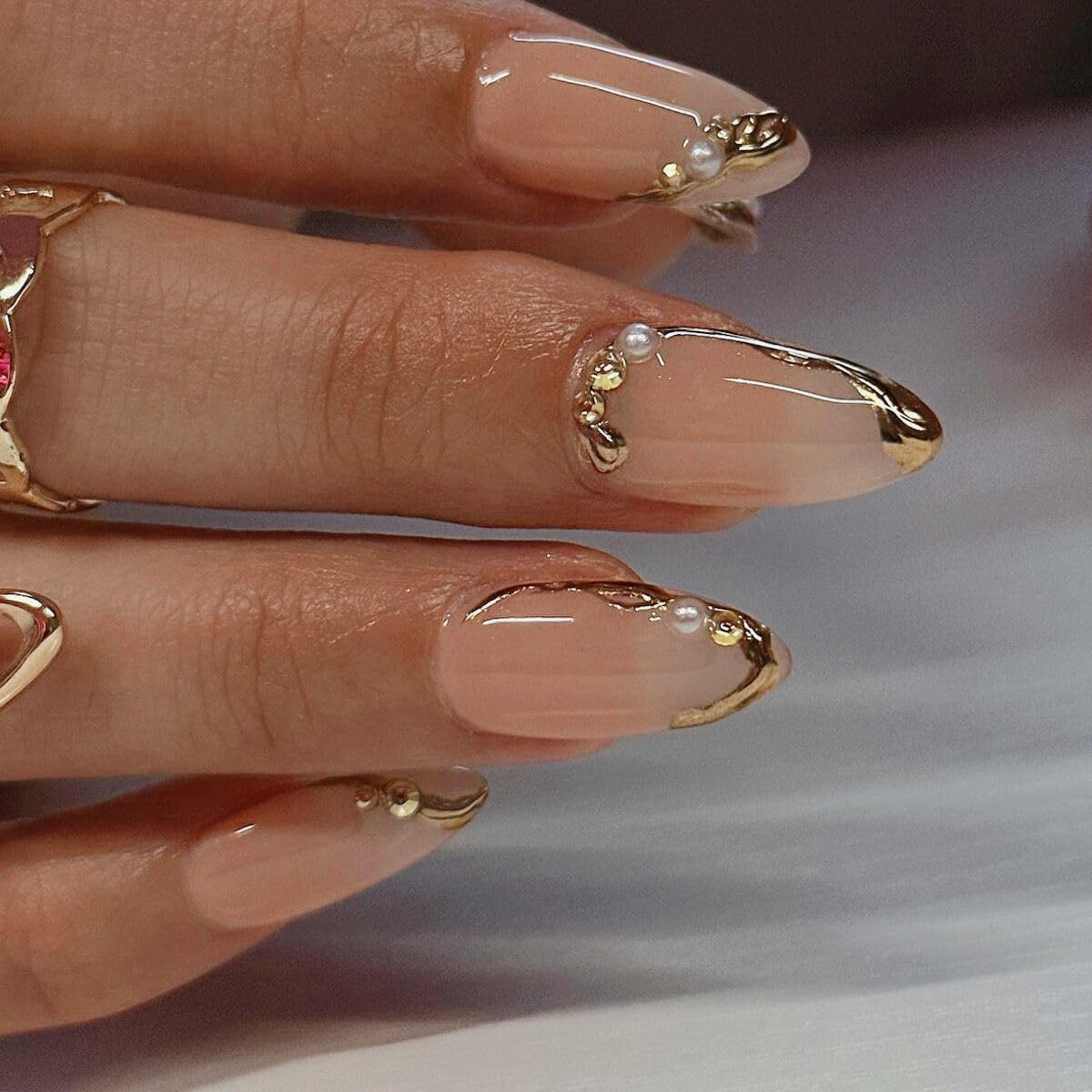 summer almond nails